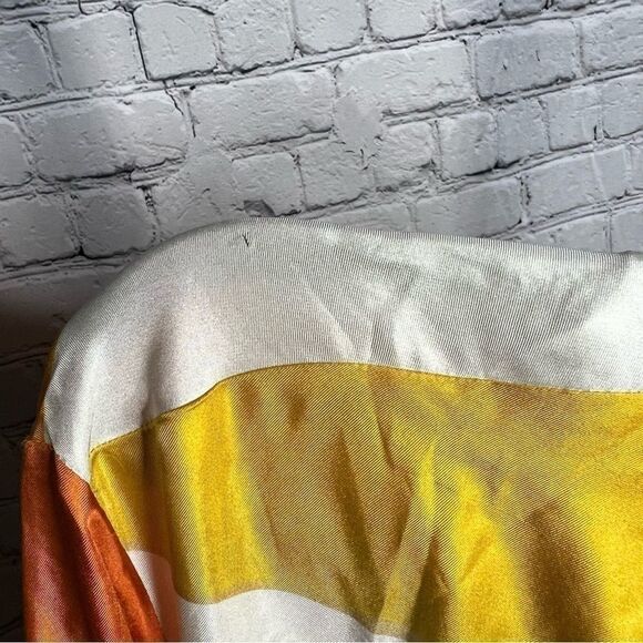 NEW Partow colorblock printed silk wrap tie midi kaftan dress size 6 - Picture 11 of 14